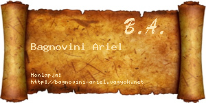 Bagnovini Ariel névjegykártya